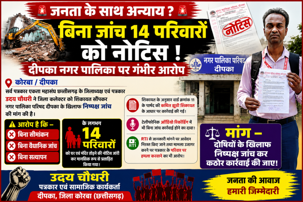 नगर पालिका विवाद : पीड़ित परिवारों ने कानूनी लड़ाई की दी चेतावनी